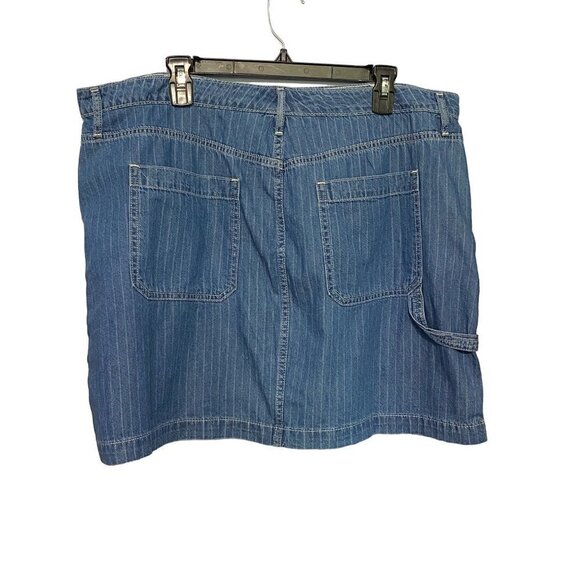 NWT Gap Striped Denim Utility Mini Skirt with Four Pockets Size 20/35 - Picture 3 of 12